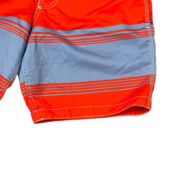 Gap‎ Striped Boardshort Hi-Rise Pockets Hybrid Tie Waist Swim Trunks Men Large - Picture 4 of 8